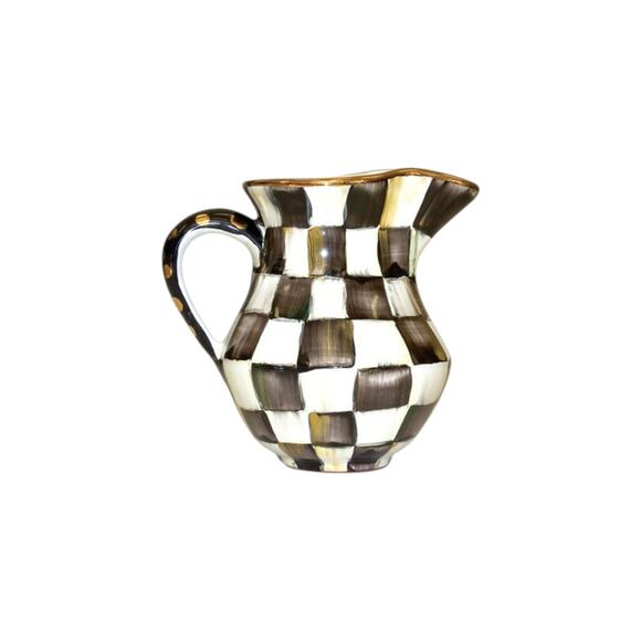 MACKENZIE-CHILDS Courtly Check Ceramic Creamer - Picture 1 of 9